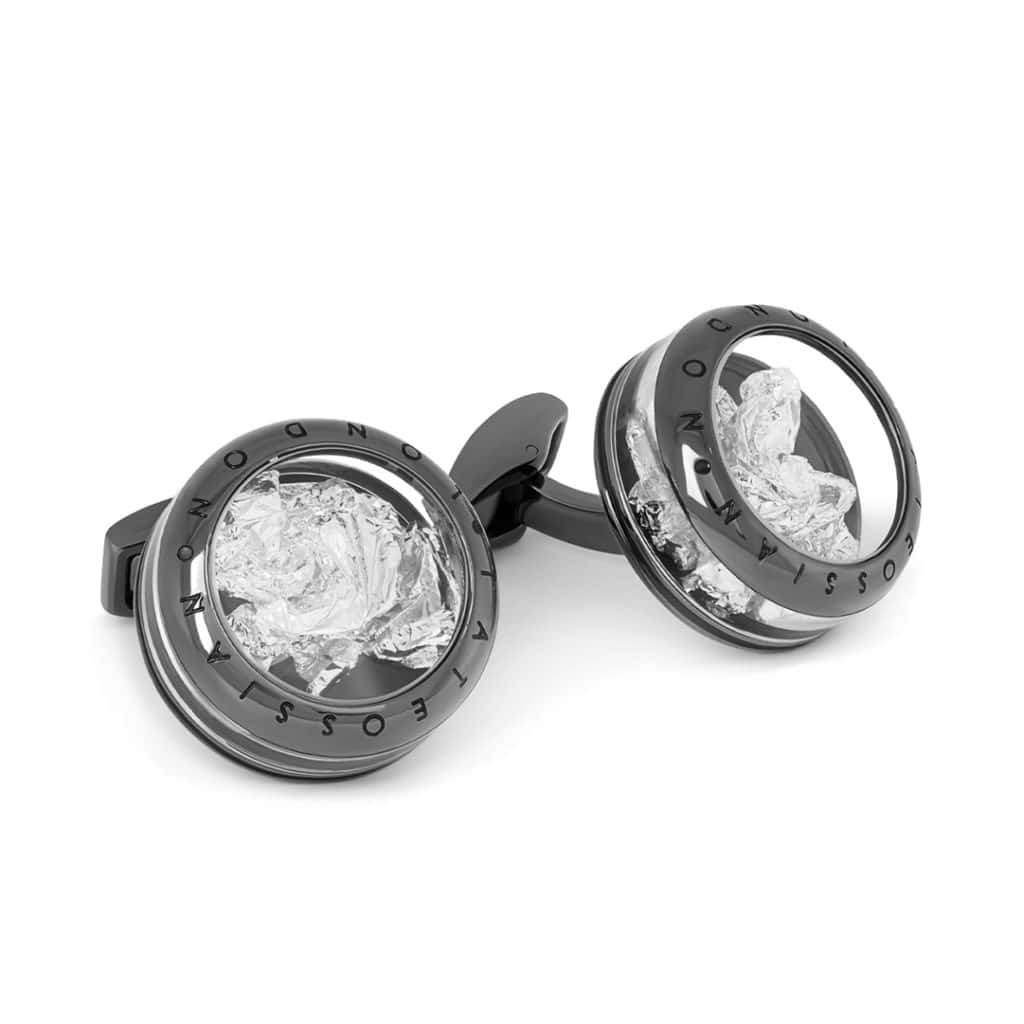 silver leaf cufflinks taetossian