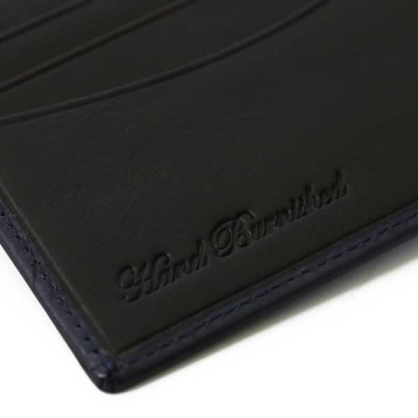 Stamped Navy Leather Wallet Paul Smith detail2