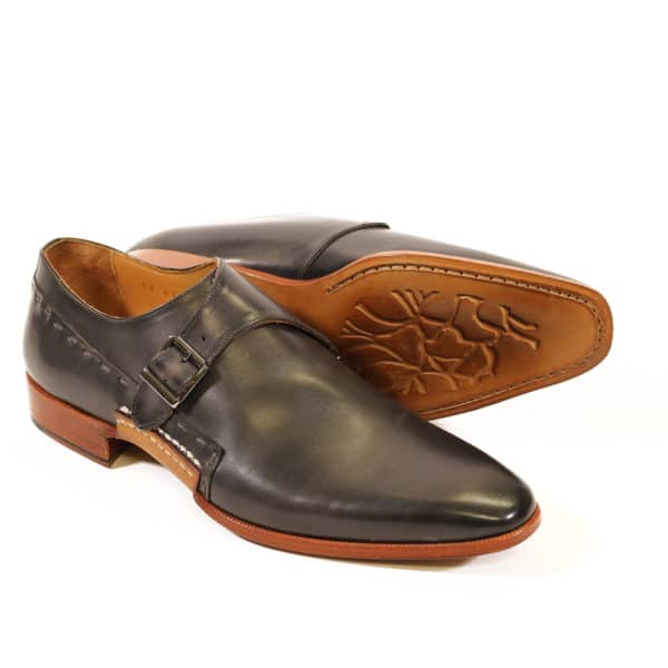 MELIK BLACK LEATHER BUCKLE SHOE3