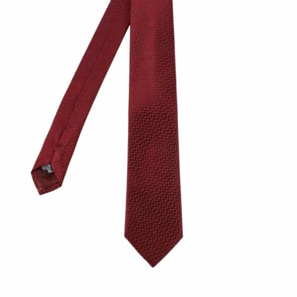 Armani Collezioni Diamond Knit Red Tie