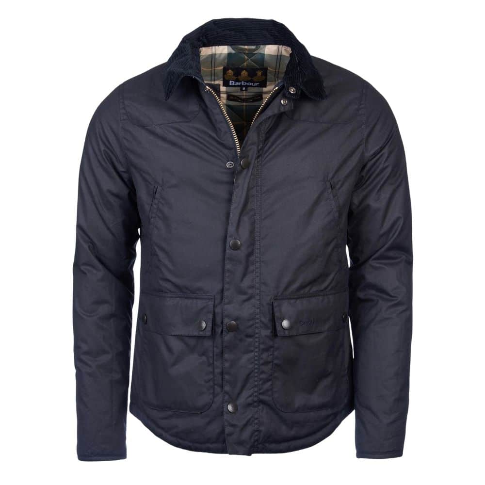 Barbour Reeling Wax Jacket Navy Front