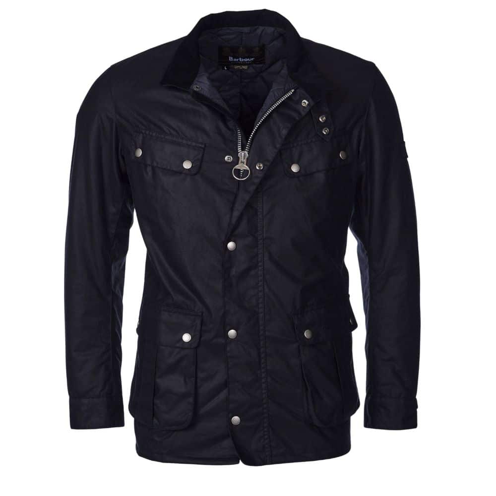 Barbour Wax Jacket Navy Front