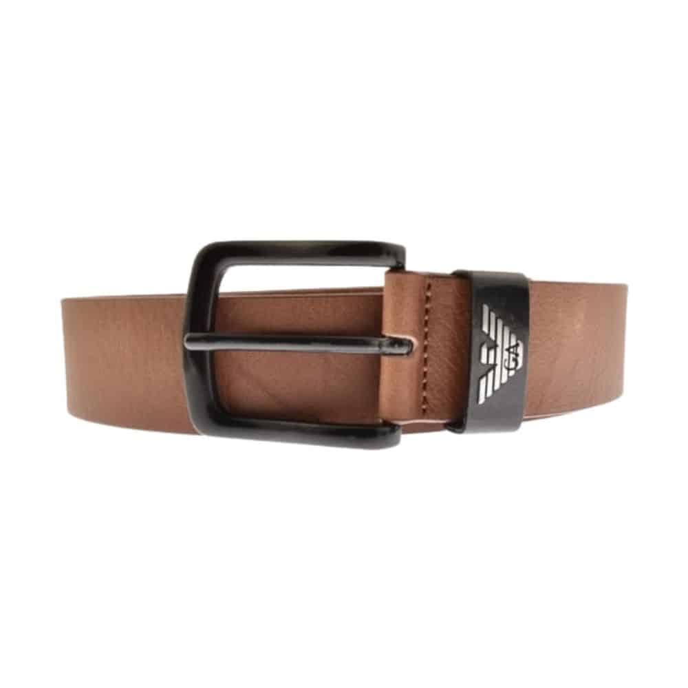 EMPORIO ARMANI BUCKLE BELT BLACKTAN