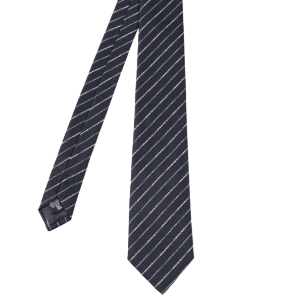 EMPORIO ARMANI CHALK STRIPE TIE NAVY