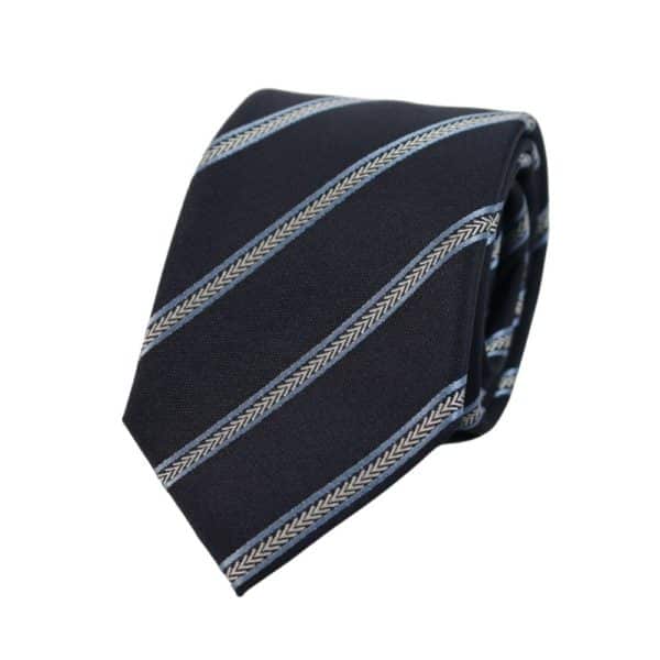 Emporio Armani chevron stripe tie