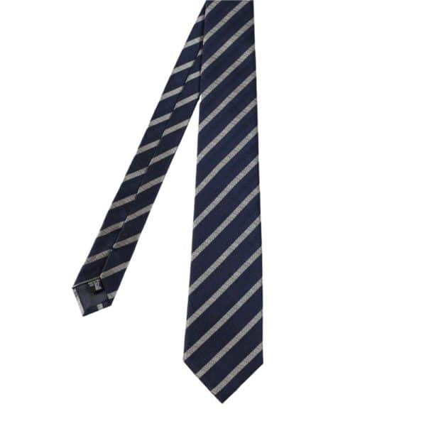 Emporio Armani jacquard stripe Tie Navy main