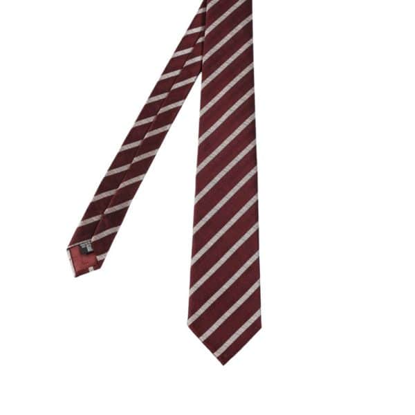 Emporio Armani jaquard stripe Tie Red main