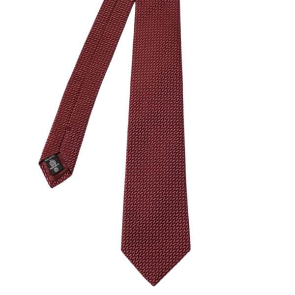 Emporio Armani tie burgundy textured 1