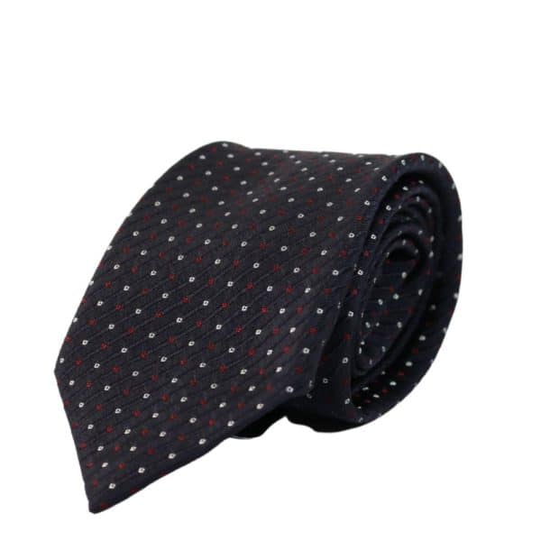 Emporio Armani tie mixed dots navy