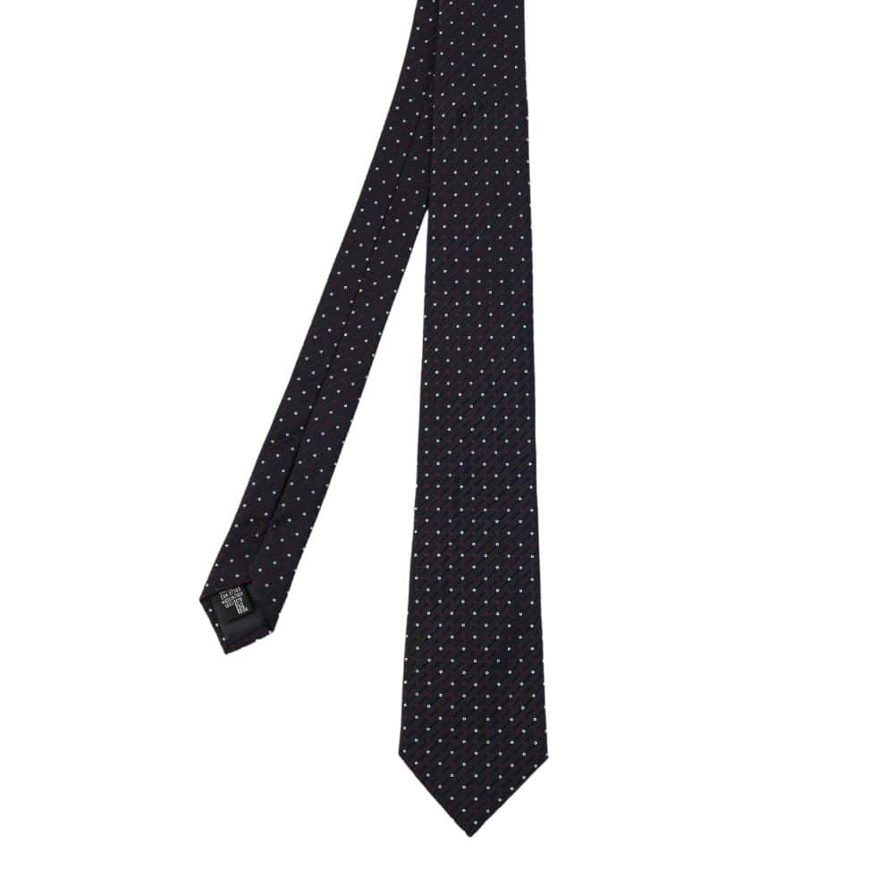 Emporio Armani tie mixed dots navy main