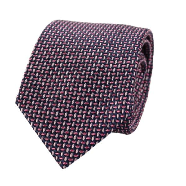 Emporio Armani tie weave navy pink