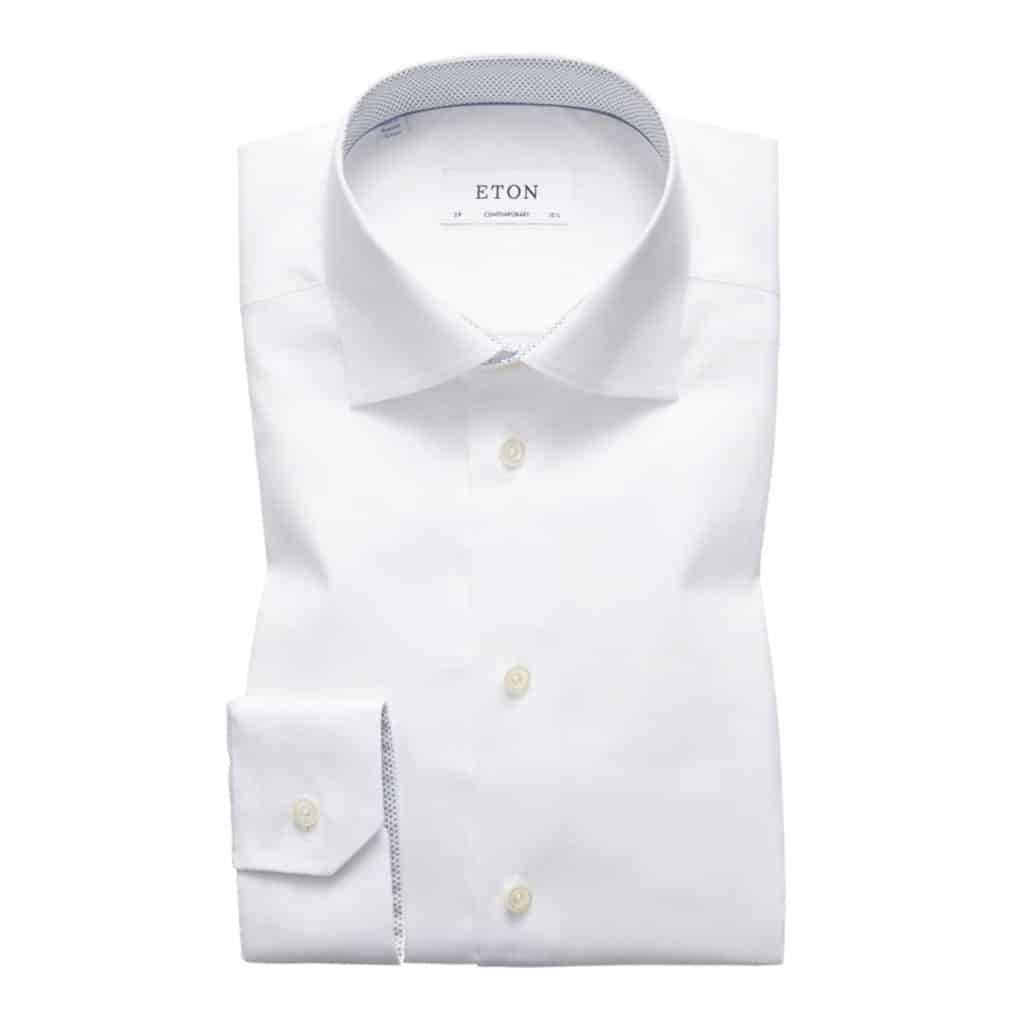 Eton Shirt micro print geometric details white