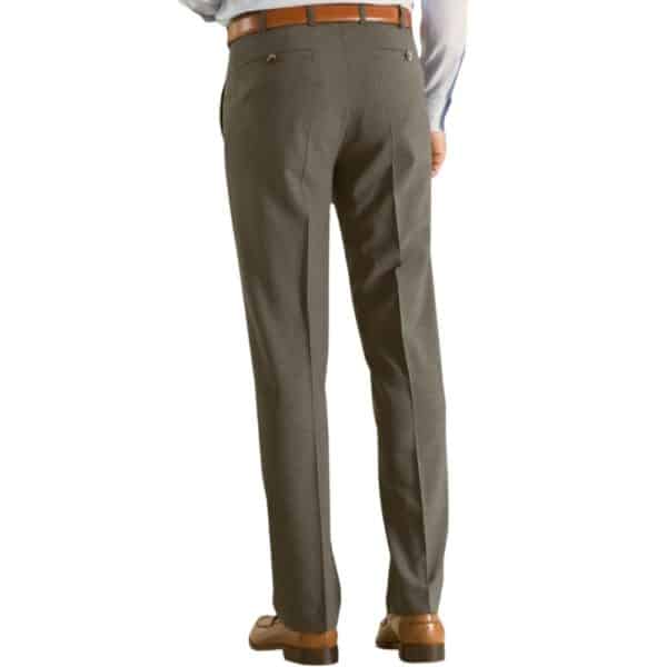 Meyer Roma Taupe Wool Chinos back