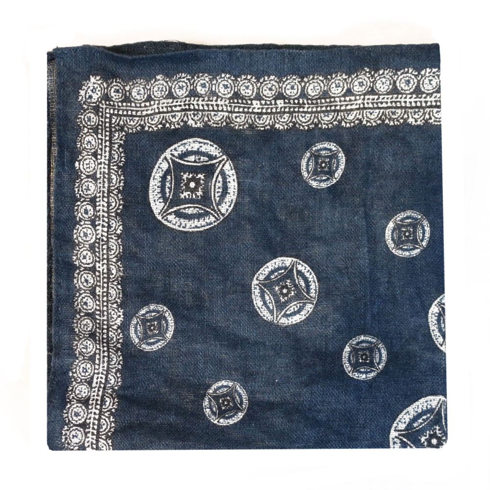 Amanda Christensen pocket square navy linen