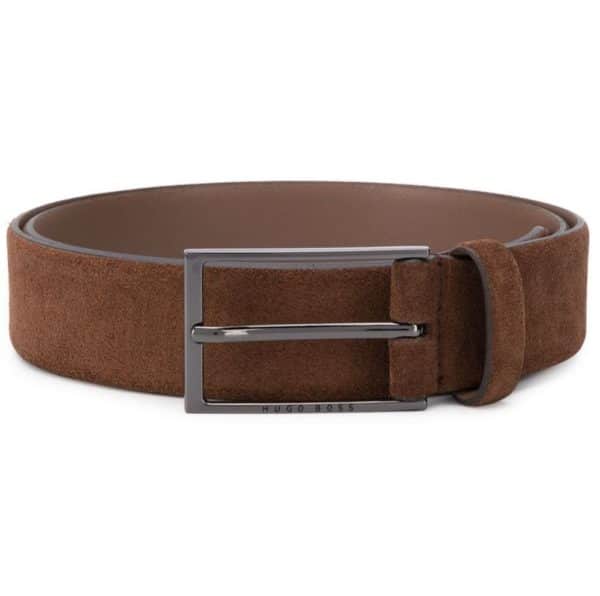 BOSS MID BROWN Calindo SUEDE BELT