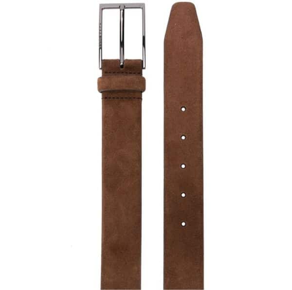 BOSS MID BROWN Calindo SUEDE BELT detail