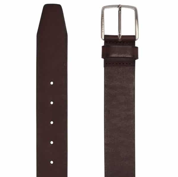 BOSS SJEEKO BROWN LEATHER BELT detail