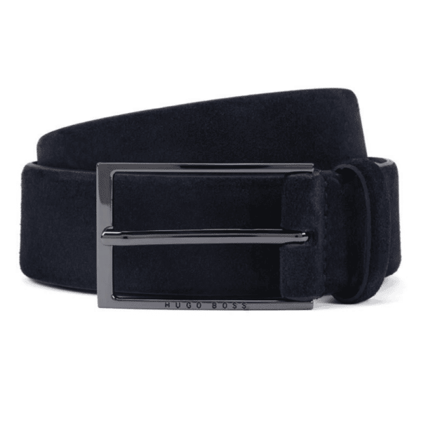 Boss Calindo Suede Belt Navy