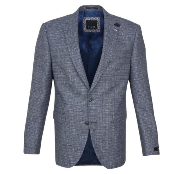 Digel texured wool jacket blue