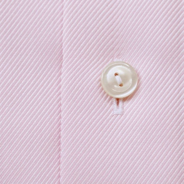 Eton Shirt structured textured diagonal twill pink fabric