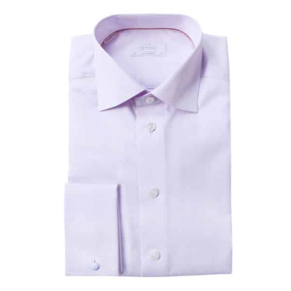 Eton Shirt structured waffle twill purple1