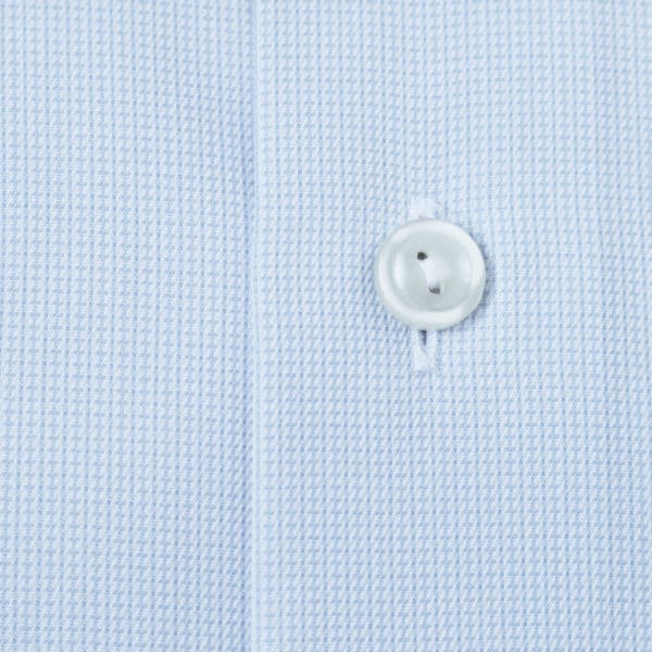 Eton shirt textured twill fabric light blue1