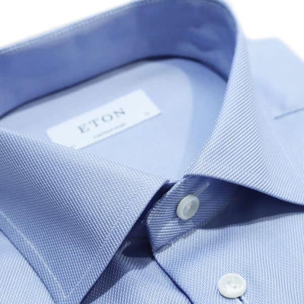 Eton shirt weave twill french cuff colla