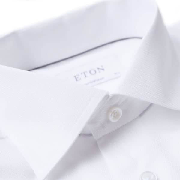 Eton shit textured white collar