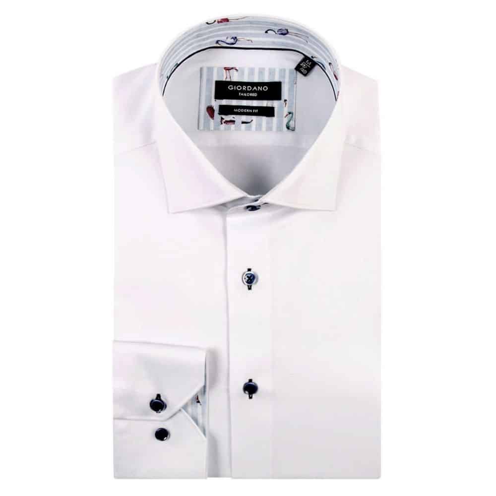 GIORDANO MODERN KENT LONG SLEEVED SHIRT WHITE