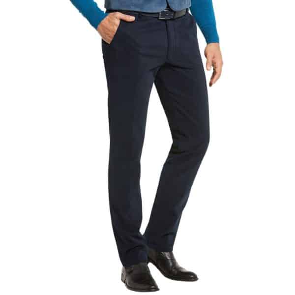 Meyer Bonn Soft Cotton Navy Chinos