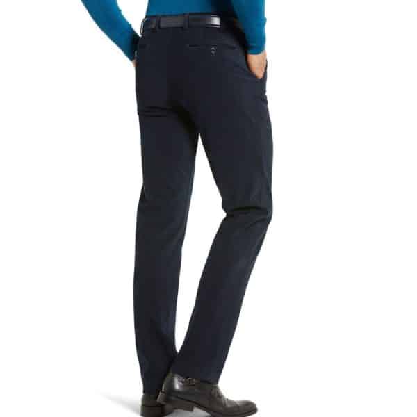 Meyer Bonn Soft Cotton Navy Chinos Back