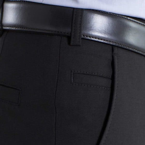 Meyer Roma Black wool chino side pocket