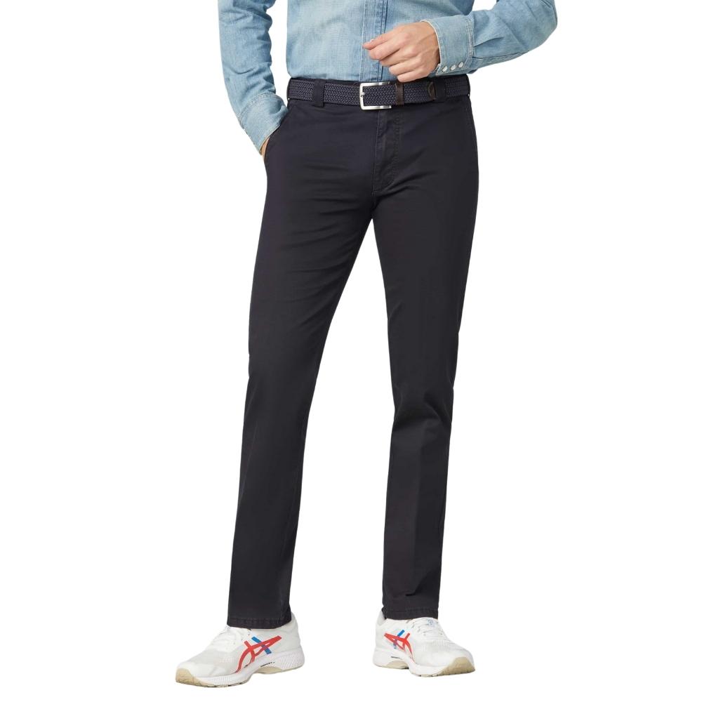 Meyer Soft Cotton Roma Navy Chinos