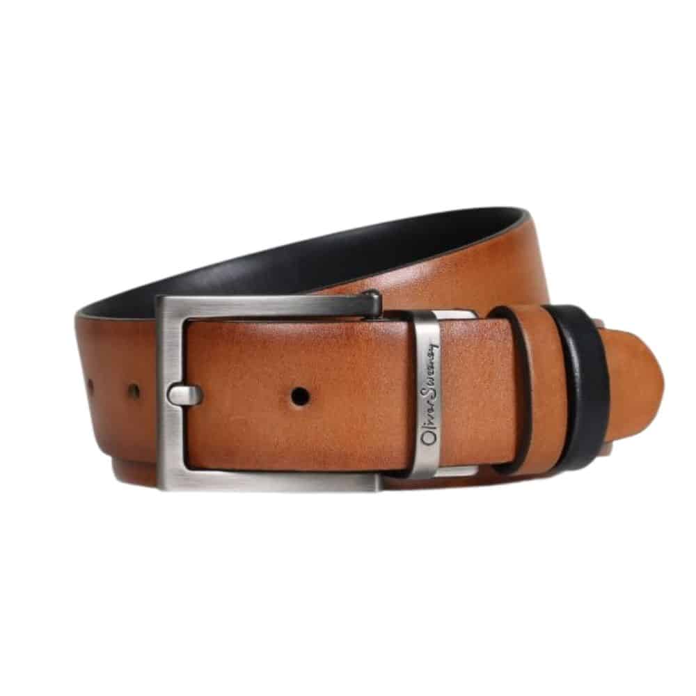 OLIVER SWEENEY MALMSEY BLACK DARK TAN BELT1