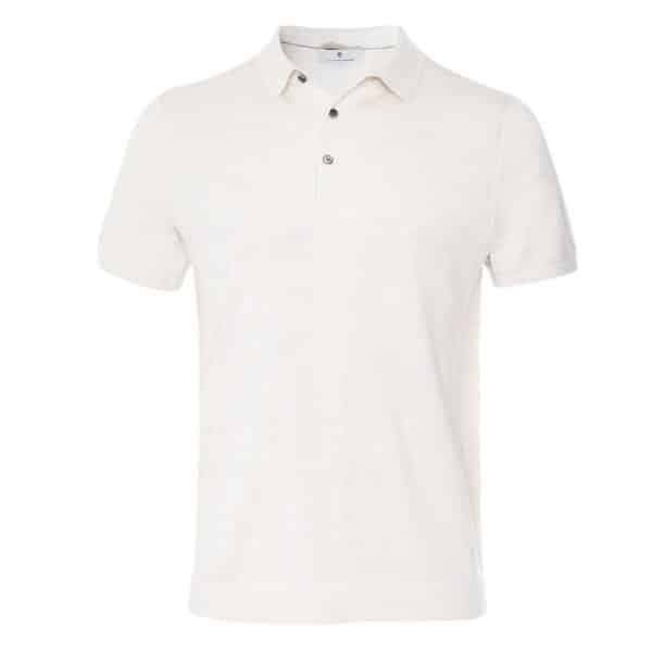 THOMAS MAINE KNITTED POLO WHITE