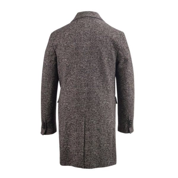 circolo herringbone overcoat back