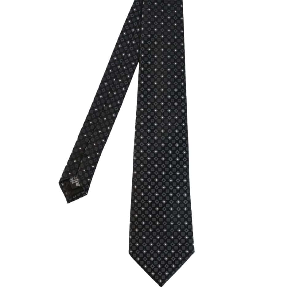 Armani Collezioni Tie Diamonds Squares Black 1