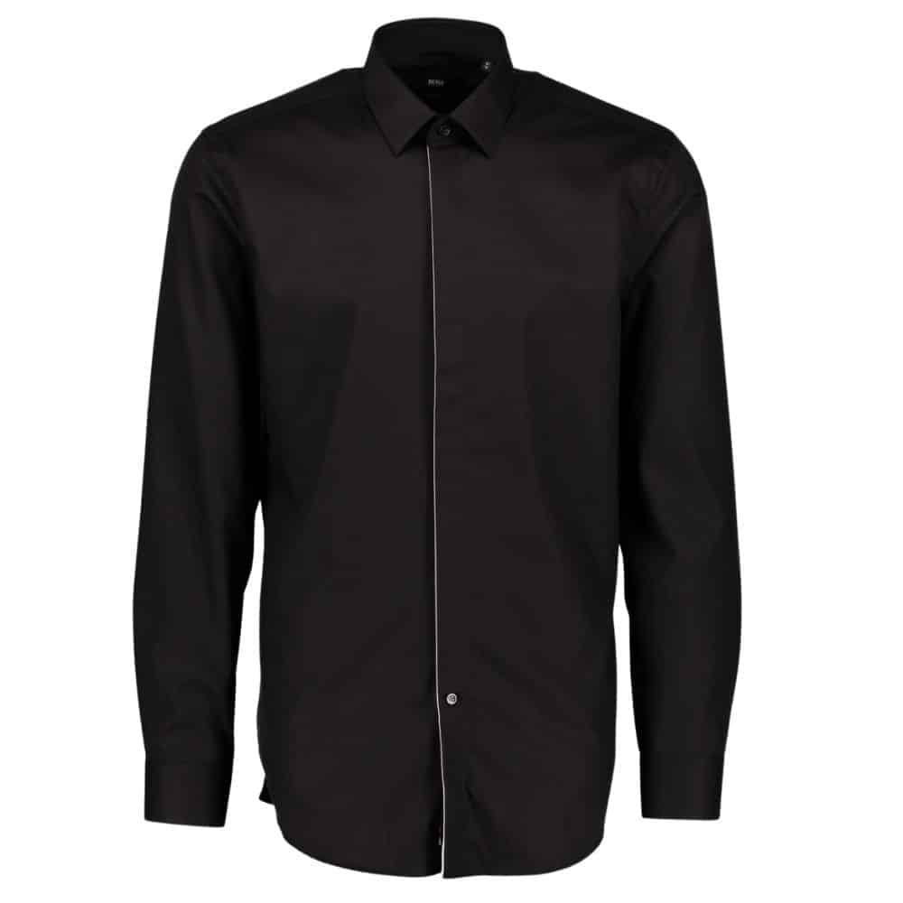 BOSS BOSS JIVAN Dress SHIRT IN BLACK Front