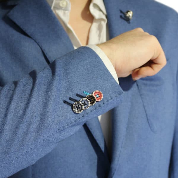 British Indigo Blue jacket detail button