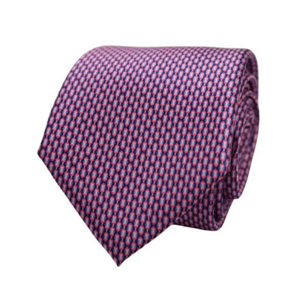 CANALI PINK MINI SHAPE PATTERN TIE - Image 2