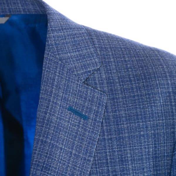 Canali SKY BLUE WEAVE JACKET close up