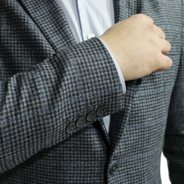 Hackett big check blazer jacket navy button details