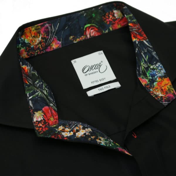 Oscar of Sweden shirt flower collar black collar 1