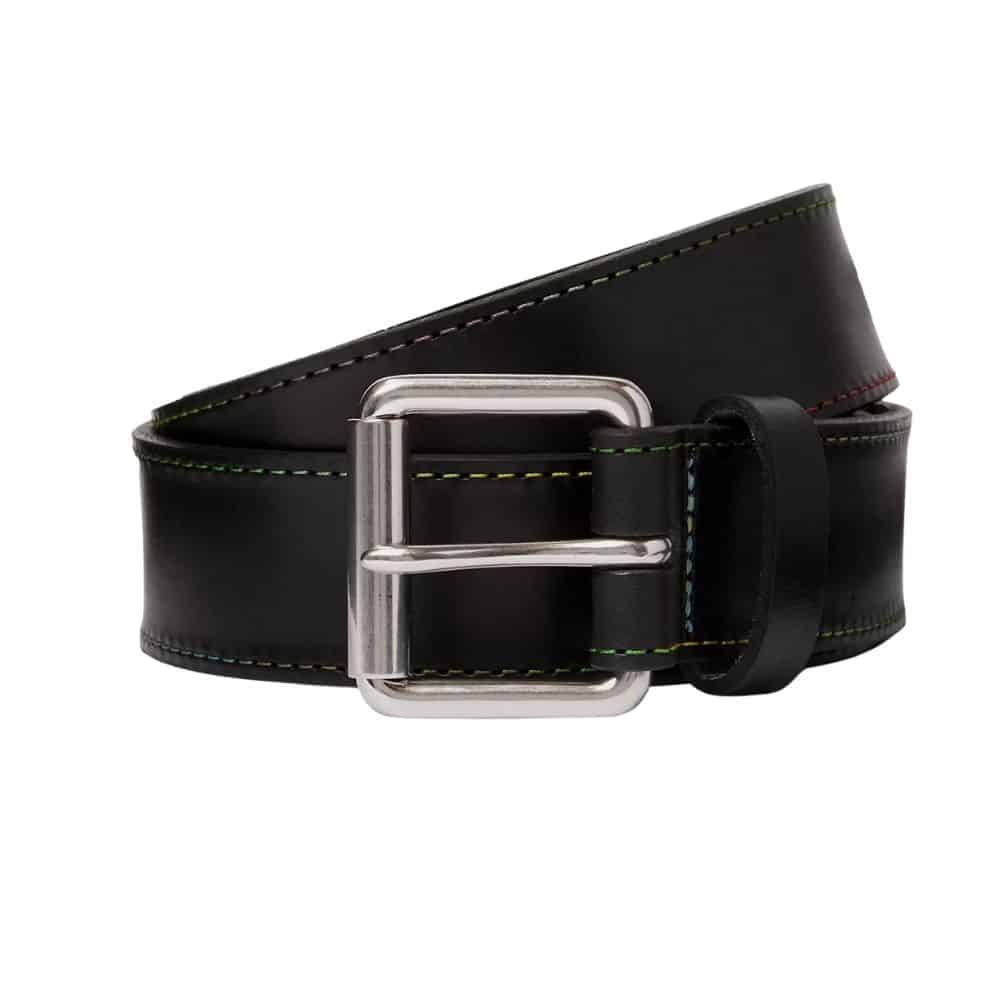 PAUL SMITH RAINBOW THREAD BELT BLACK