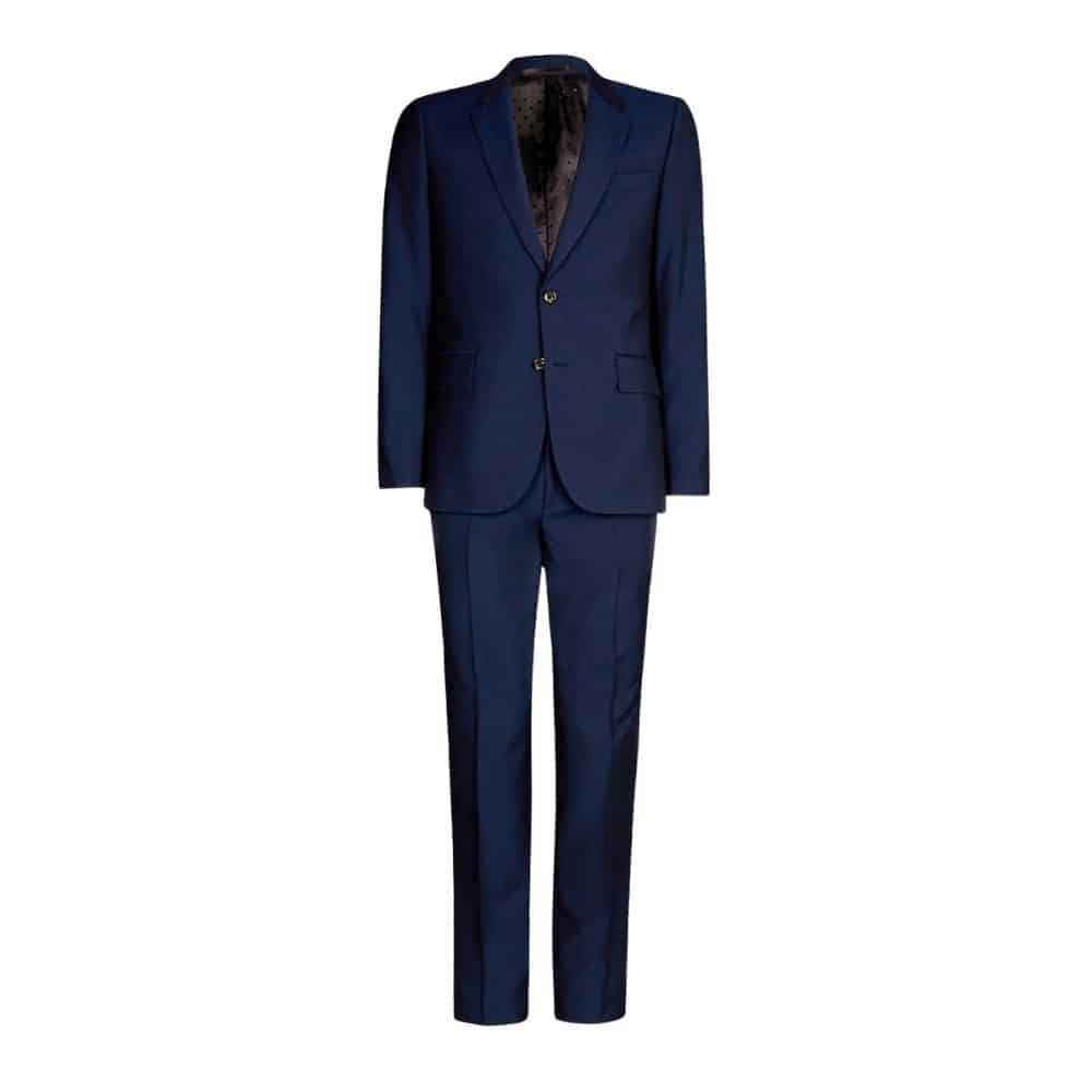 Paul Smith Mens Slim Fit dark blue Wool Mohair Suit back