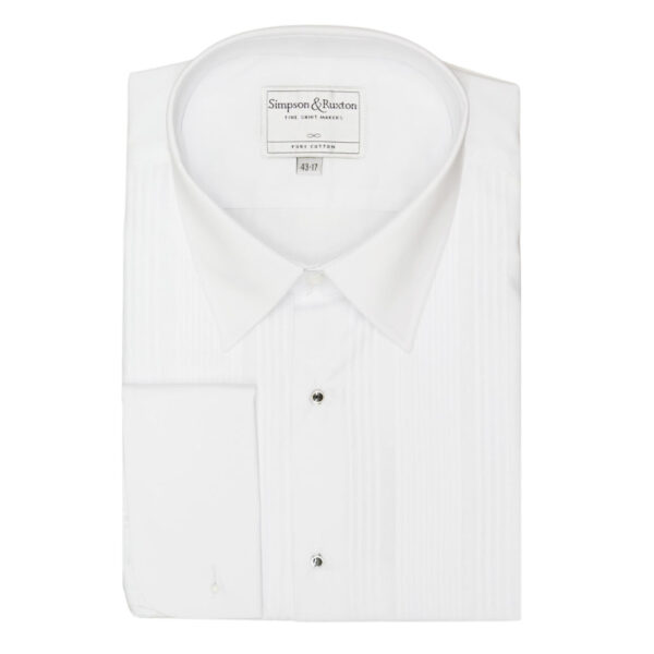 SIMPSON RUXTON Rome White Regular Collar Dress Shirt 1