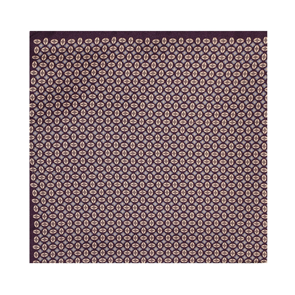 Amanda Christensen pocket square purple shapes main