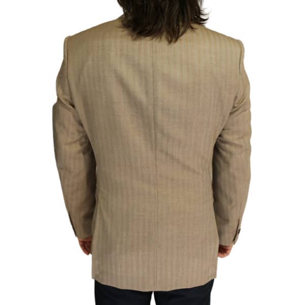 Boss soft beige herringbone jacket back