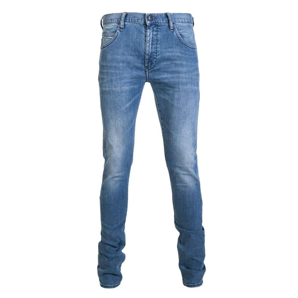 EMPORIO ARMANI J45 REGULAR FIT STONE WASH JEANS