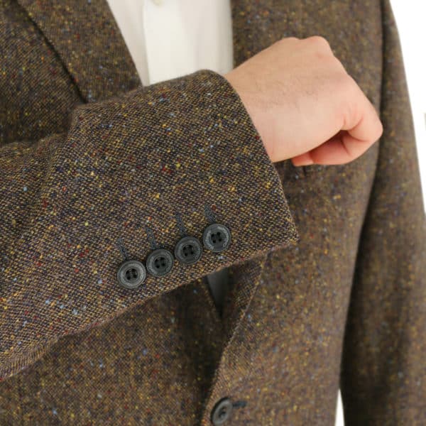 Warwicks brown tweed jacket buttons